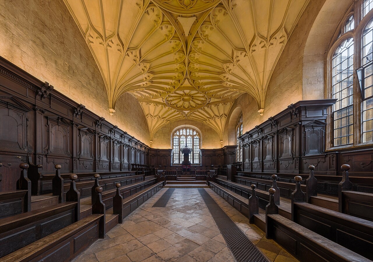 Sala histórica de la Biblioteca Bodleian de Oxford